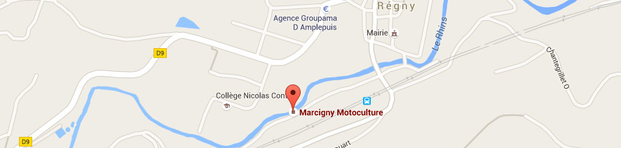 Carte Google Map du magasin Marcigny Motoculture, Régny -  Loire (42)